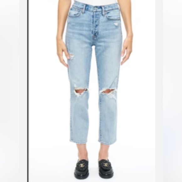 Pistola Charlie Jean High Rise Ankle Crop Straight Leg Organic Cotton Size 25 - Picture 1 of 7